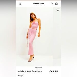 Reformation Adalynn knit 2 piece set